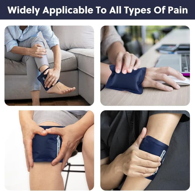 Detalle de AOOWU poche de glace réutilisable 3 pièces (froid et chaud) pour blessures et douleurs