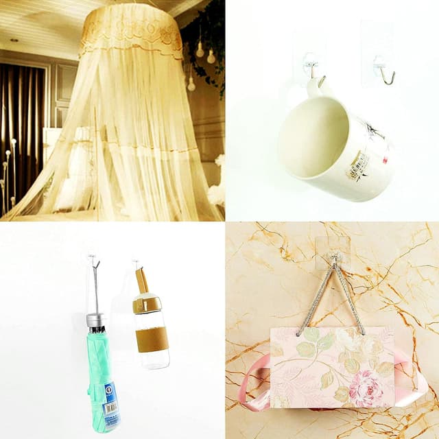 Detalle 2 de Jiaweixiang 12-pack heavy duty sticky wall hooks