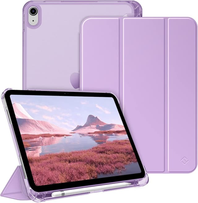 Detalle de Fintie Hülle für iPad A16 (11. Generation, 11 Zoll 2025) & iPad 10 (10,9 Zoll 2022) mit Stifthalter – ultradünn, Lavendel