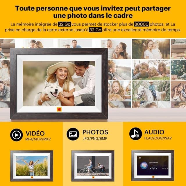 Thumbnail 2 de KODAK Cadre photo numérique 32Go