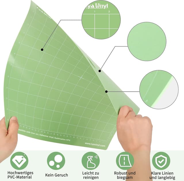 Thumbnail 2 de Cricut Schneidematte Lya Vinyl 8er Set Variety 12x12 📏
