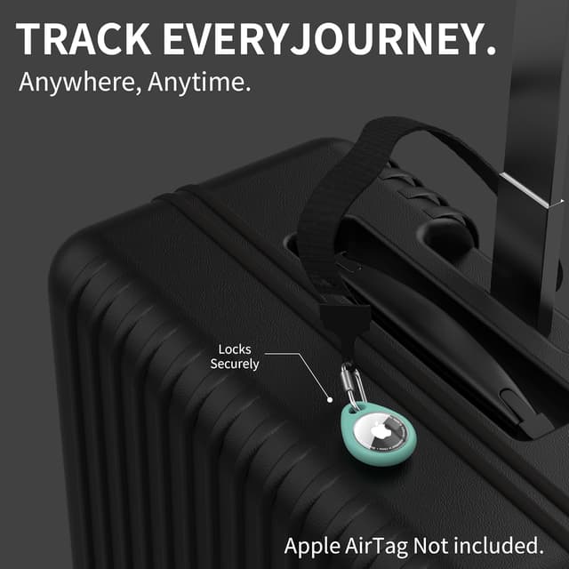 Detalle de Air Tag Holder Keychain TPU Case + Metal Carabiner (4-Pack) for Apple Air Tag 1st/2nd Gen