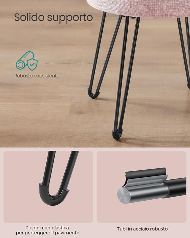 Thumbnail 4 de SONGMICS LOM002R01 pouf contenitore 9,4 L rosa