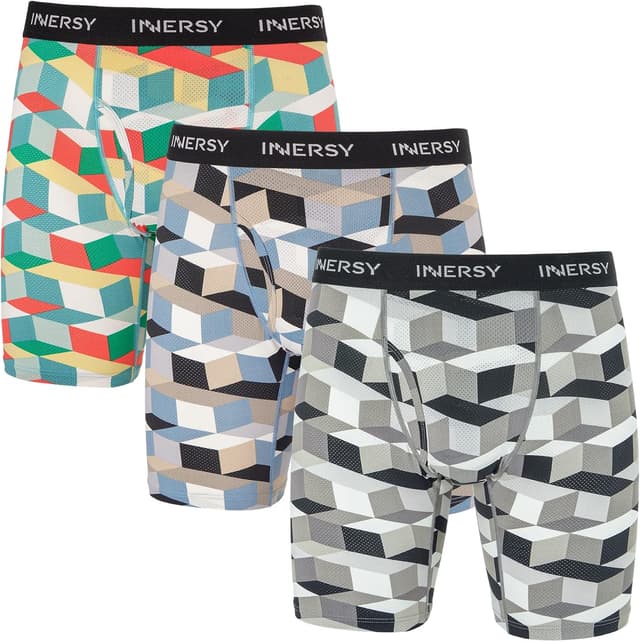 Detalle de INNERSY Boxer Long Homme anti-frottement en maille respirante (lot de 3)