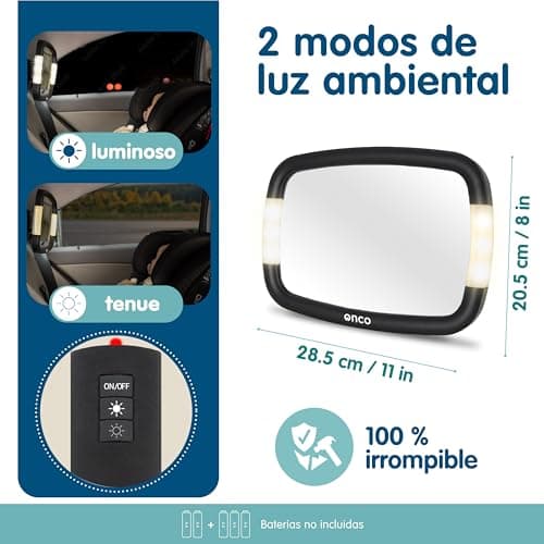 Thumbnail 2 de Onco LED Baby Car Mirror 360° adjustable