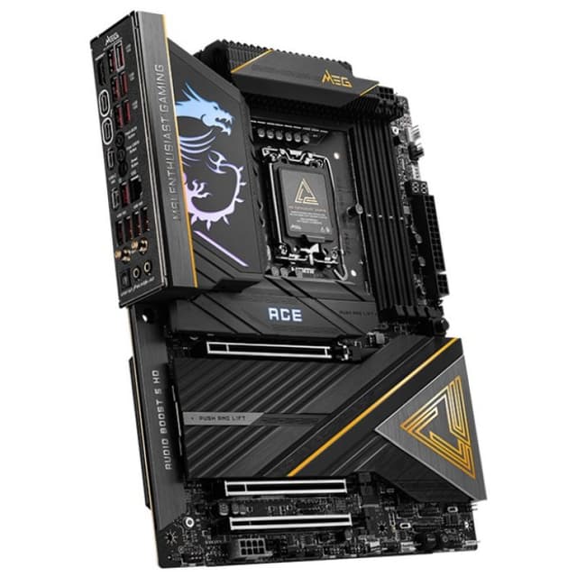 Detalle de MSI MEG Z890 ACE placa base Z890 24+2+1+1 SPS 110A