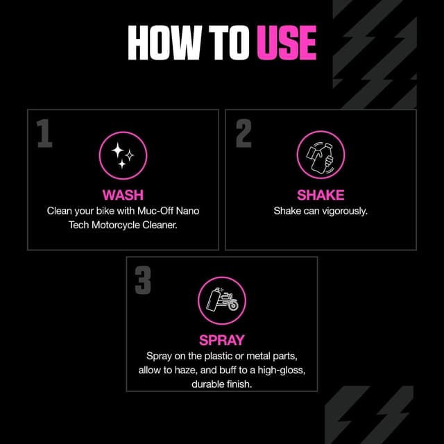 Detalle de Muc-Off Motorcycle Speed Polish noir (Muc-Off Speed Spray de polissage 2-en-1)