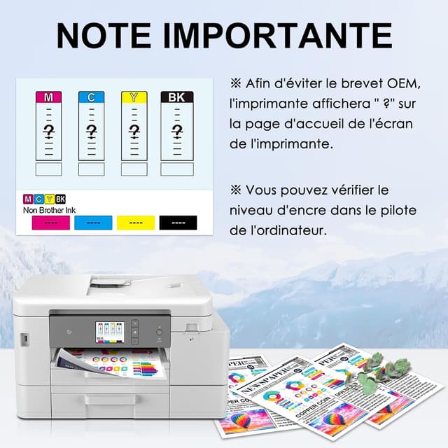 Detalle 2 de Pack de cartouches d’encre LC427 / LC 427 compatible Brother (4 pièces) pour MFC-J5955DW, MFC-J6955DW et plus