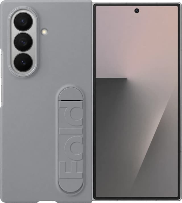 Detalle 2 de Samsung Galaxy Z Fold 7 Backcover aus Silikon in Grau – Schutz für Fold7 mit Aussparungen