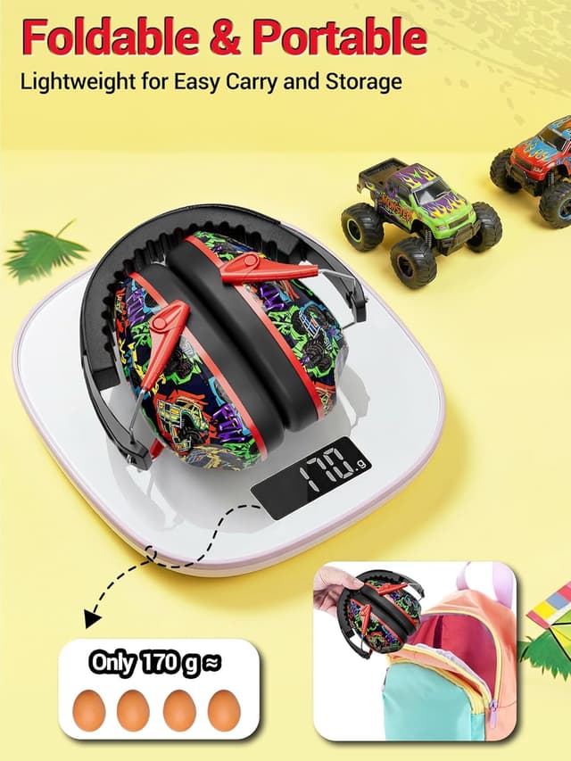 Thumbnail 6 de Dr.meter paraorecchie per bambini con protezione dal rumore SNR 27 dB (3–12 anni), pieghevoli