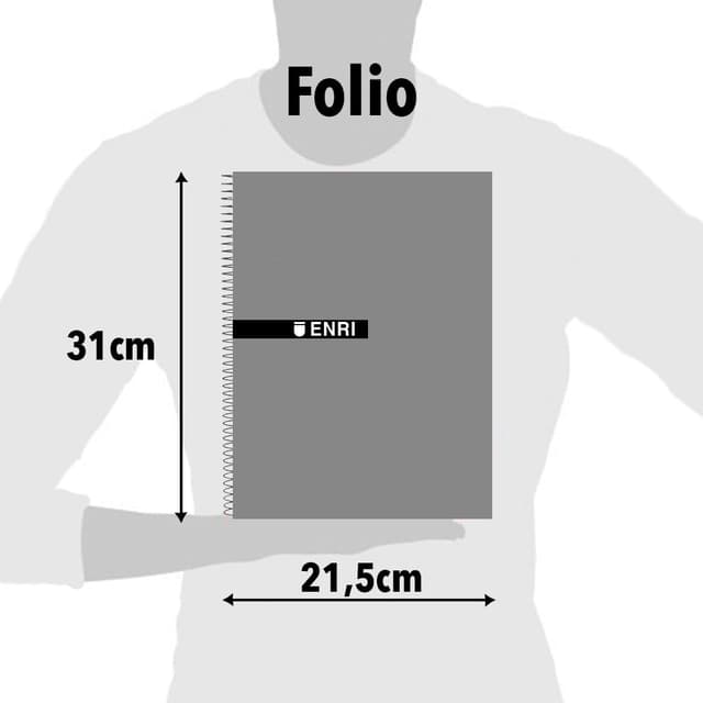 Detalle 1 de Enri Cuadernos A4 CuadrÃcula 4x4 Tapa Dura Pack 5 📓