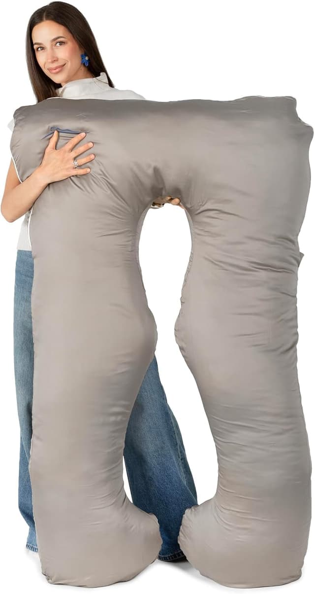 Detalle de MAKOSAS KomfortKissen ORIGINAL – orthopädisches Körper-/Seitenschläferkissen (100 x 150 cm, Blume/Baumwolle)