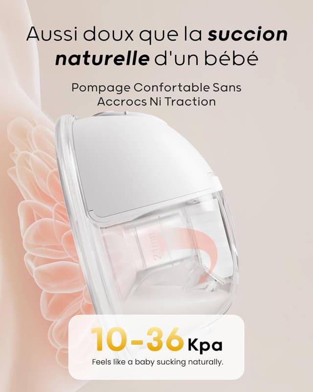 Detalle 2 de Nuliie Tire Lait Main Libre Violet 24mm