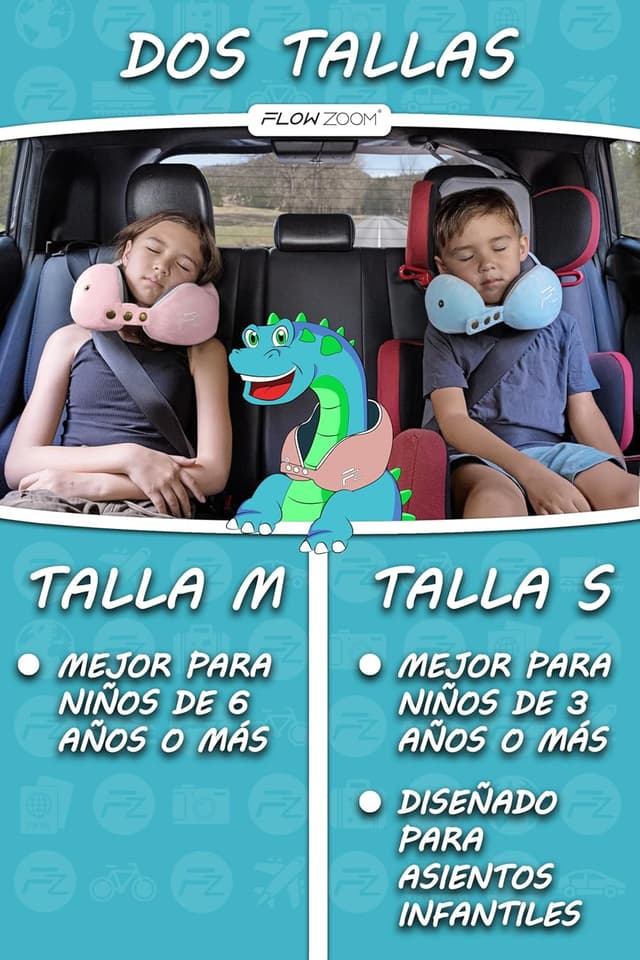 Thumbnail 5 de FlowZoom Comfy Kids Almohada de Viaje Rosa 💤