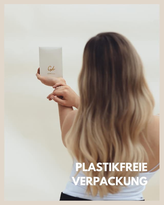 Detalle de GD GOOD.designs Kette mit Buchstaben Gold 18 Karat – wasserfeste Initialen-Halskette mit A–Z Anhänger