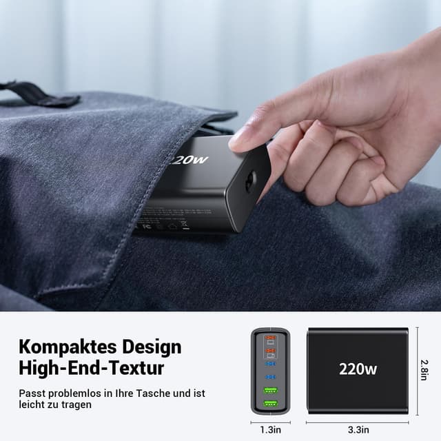 Thumbnail 4 de Ombrex 220W USB C Schnellladegerät