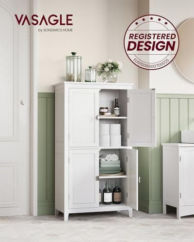 Detalle 2 de VASAGLE BBC552P31 Mueble de Almacenaje con 4 Puertas 🏡