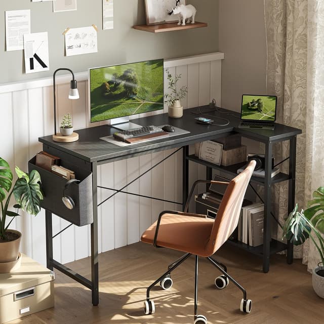 Detalle 2 de BEXEVUE L-shaped desk with 140x70cm