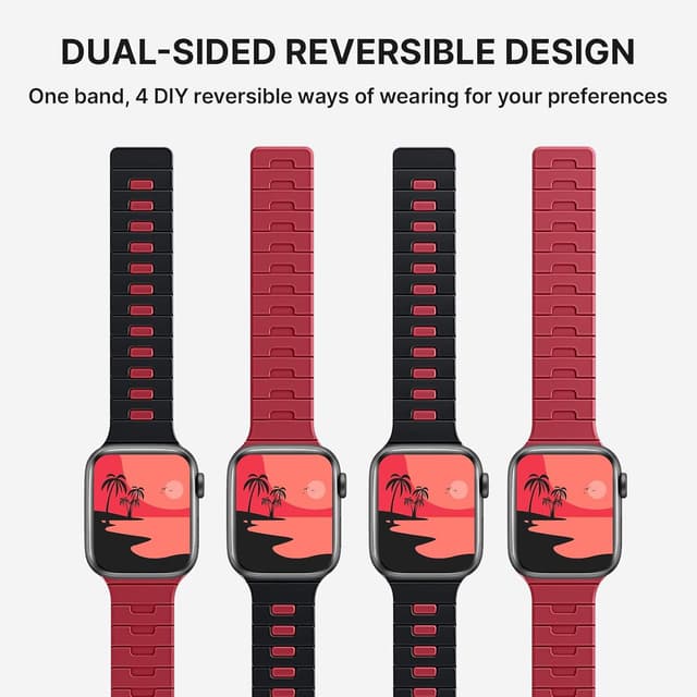 Detalle de Bandletic double magnetic Apple Watch strap 49mm