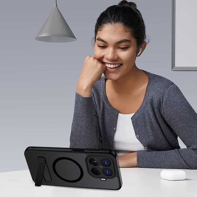 Thumbnail 6 de Coque magnétique XTCASE pour Xiaomi 15T Pro compatible MagSafe avec béquille (noir, translucide mat)