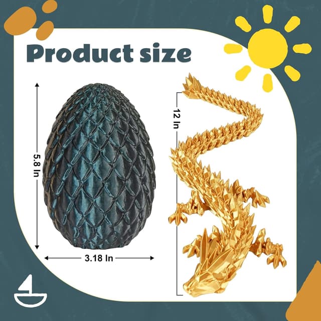 Detalle 1 de Olee Odee Drachenei Fidget-Spielzeuge 3D