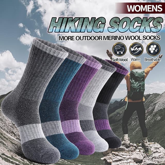 Thumbnail 1 de Anlisim Merino Wool Hiking Socks 5 Pairs