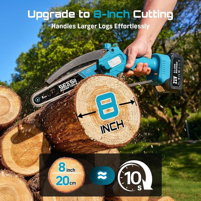 Detalle de SEESII 8 inch mini chainsaw 900W