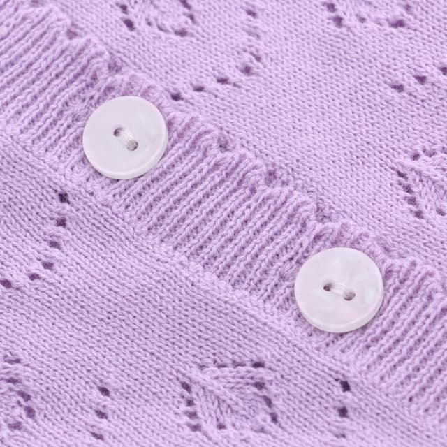 Detalle de Famuka Baby Cardigan Jacket with Buttons – soft knitted sweater for baby girls and boys