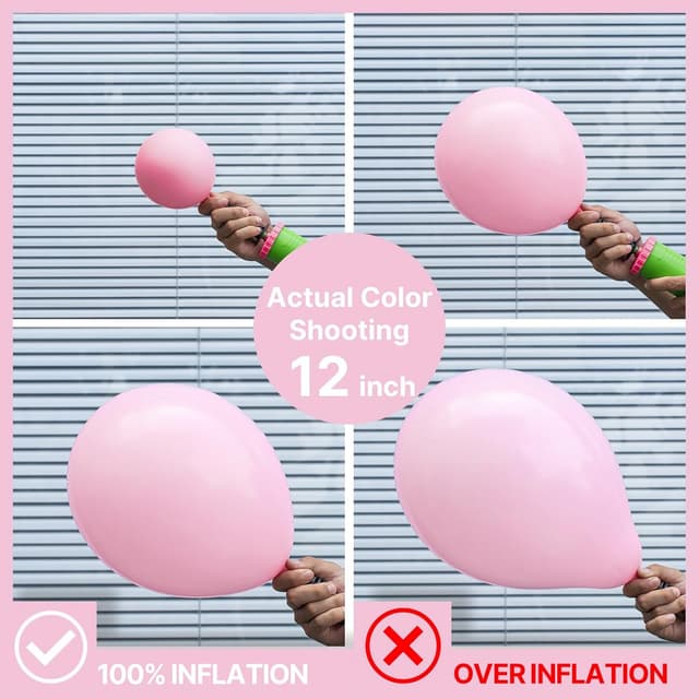 Detalle de PartyWoo Light Pink Balloons 127-Piece Pastel Pink Balloon Arch Kit (Different Sizes)