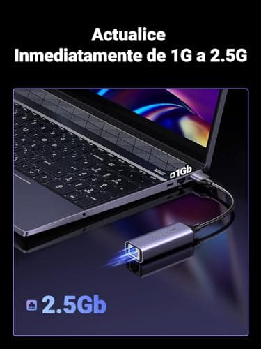 Detalle 2 de UGREEN 2.5G Adaptador Ethernet USB 3.0 a RJ45 🌐 Conexión Rápida