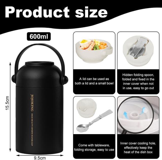 Thumbnail 1 de kiptyg Food Flask 600ml thermal food jar 🍱