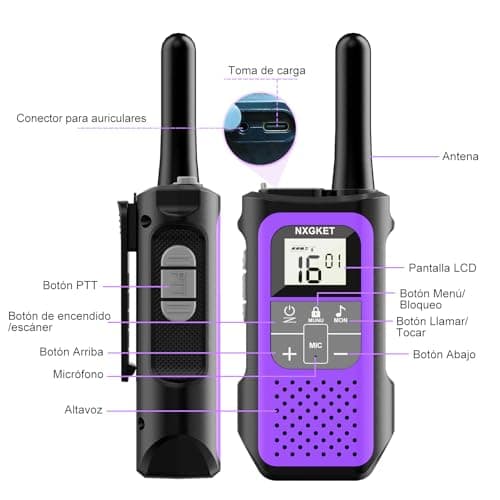 Thumbnail 7 de NXGKET Walkie Talkie Largo Alcance para Niños y Adultos 📡