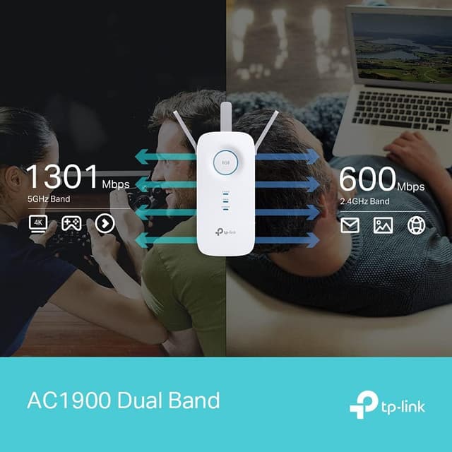 Thumbnail 4 de TP-Link RE550 AC1900 WiFi extender with Gigabit port