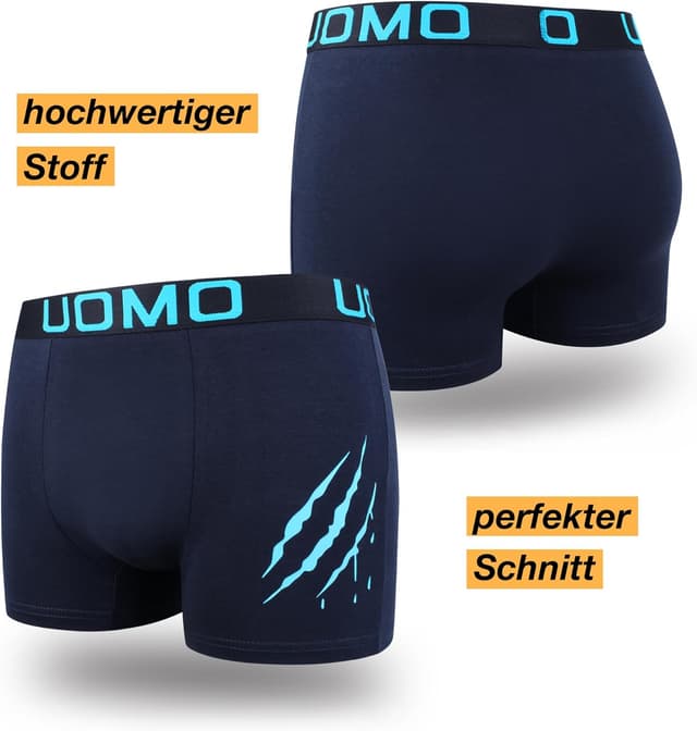 Detalle de L&K 8/12er Pack Herren Retroshorts Boxershorts aus Baumwolle (M–5XL), Vorteilspack ohne kratzenden Zettel 1119