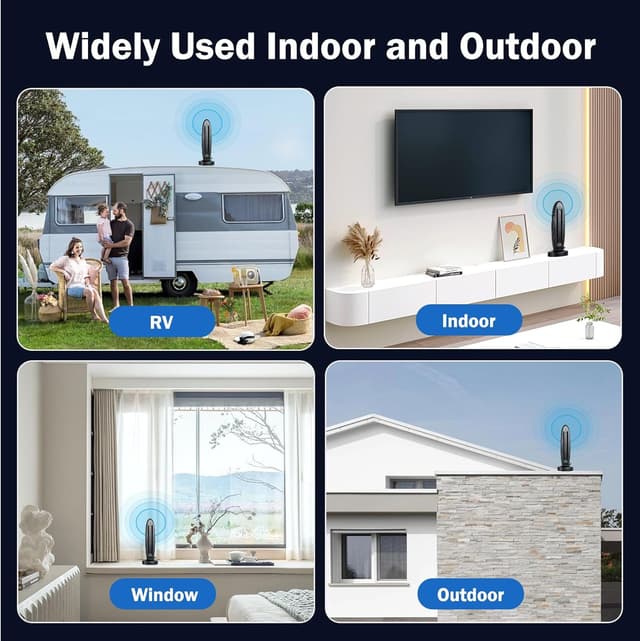 Thumbnail 6 de Indoor TV Aerial with Amplifier Signal Booster – 650+ Miles Long-Range for Freeview (18ft HD Cable)