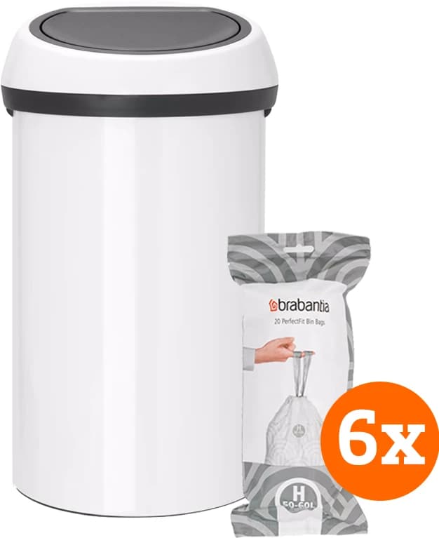 Thumbnail 8 de Brabantia Touch Bin 60 Liter Weiß 🗑
