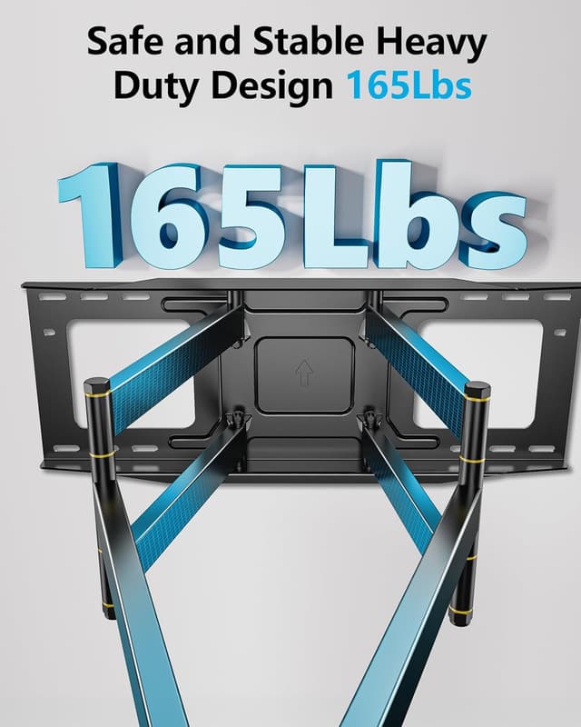 Detalle de FORGING MOUNT Heavy Duty TV Wall Bracket with 765mm Long Reach for 50–95 inch TVs (VESA up to 800x400mm, max 75kg)