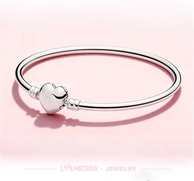 Detalle 2 de LMLMECREA Damen Charm-Armband aus 925er Sterling-Silber mit Rosegold-rundem Verschluss (Bettelarmband, zirkonia)