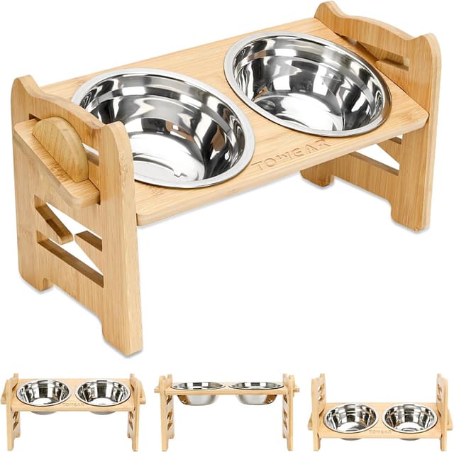 Detalle de TOWEAR Raised dog bowls with 6 levels
