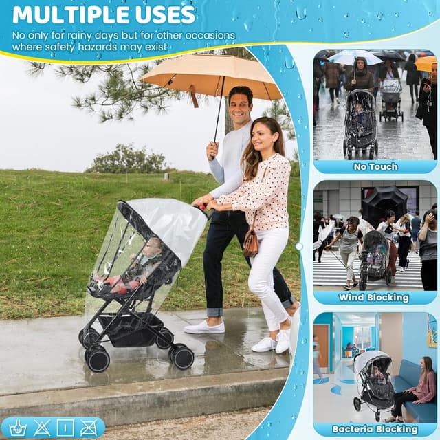 Thumbnail 5 de Orzbow Habillage Pluie Poussette 0,2 mm 🌧