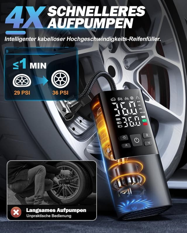 Thumbnail 2 de Kabellose Luftpumpe 6000mAh 150 PSI