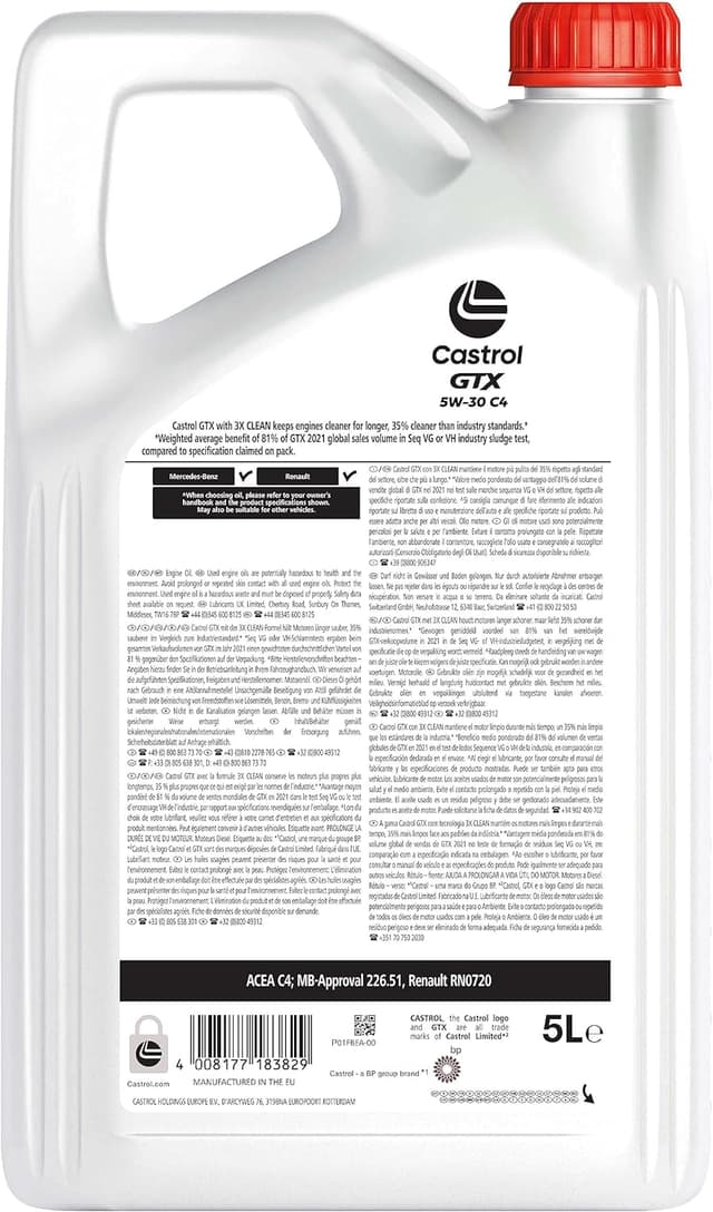 Thumbnail 1 de Castrol GTX 5W-30 C4 Aceite de Motor 5L
