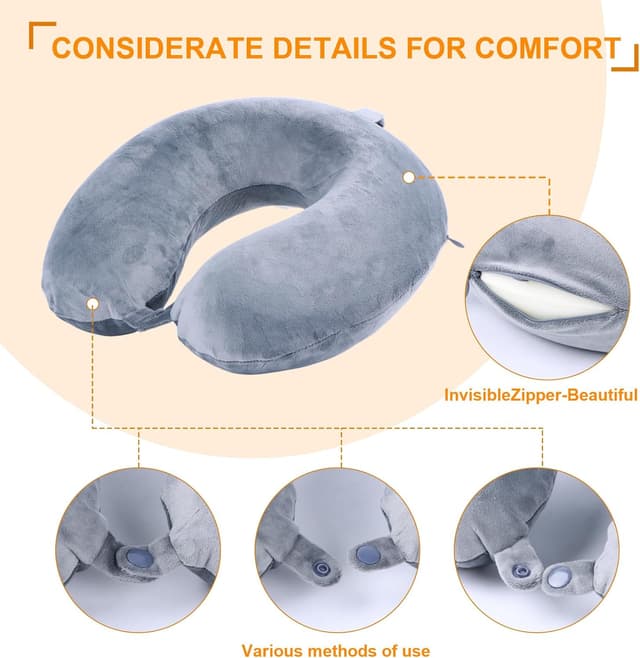 Thumbnail 4 de Far win Travel Pillow 100% memory foam neck pillow 💤