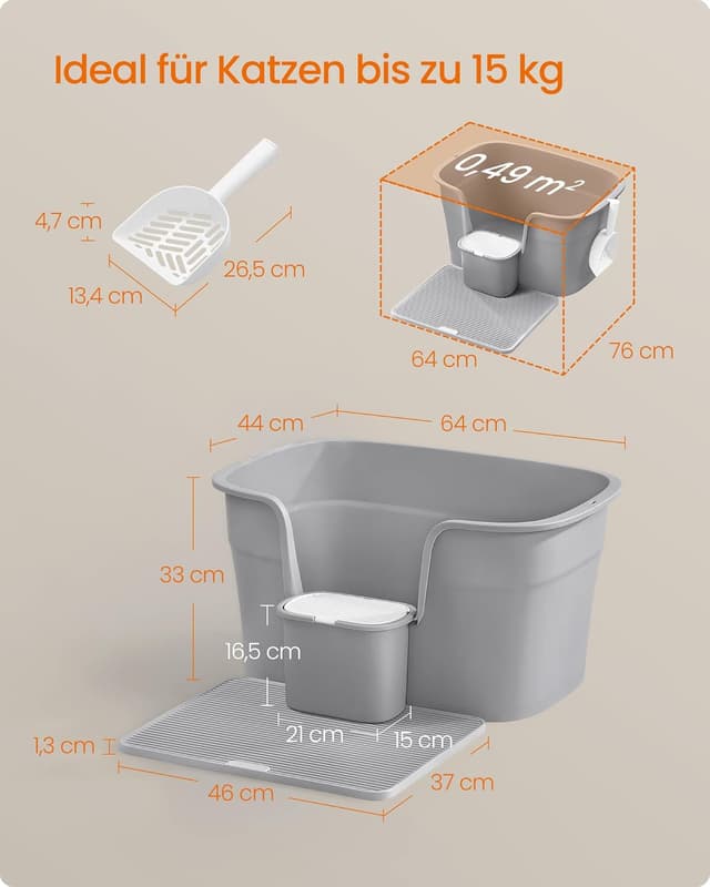 Thumbnail 4 de Feandrea Katzenklo 64×44×33 cm 🐱