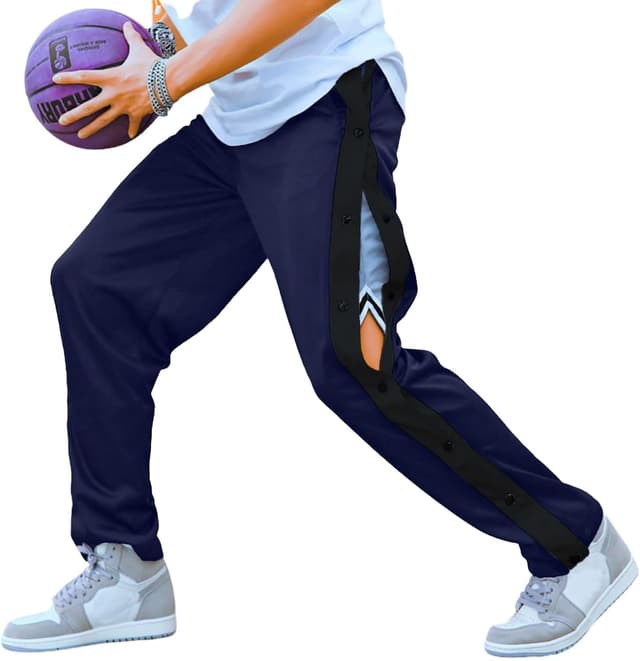 Detalle 2 de Deyeek Men's Tear Away Basketball Pants with Pockets