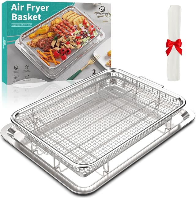 Detalle de OPENICE Air Fryer Basket 15.6" x 11.6" 🍽