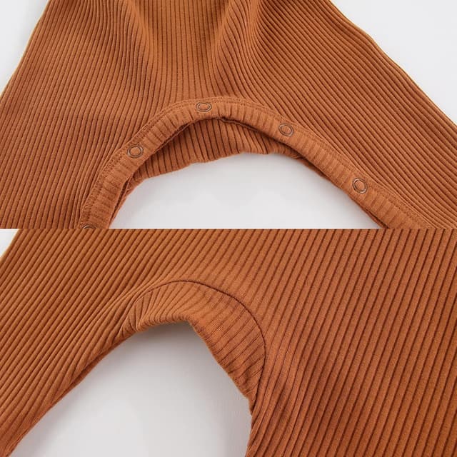 Detalle de MAMIMAKA Newborn Romper Footless Pyjamas in Cotton Blend with Spandex