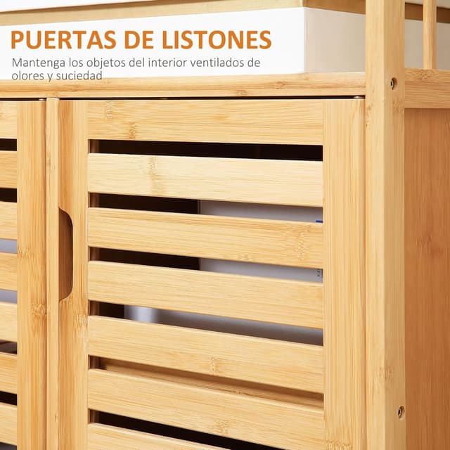 Thumbnail 4 de HOMCOM Aparador bambú 100x35x82 cm