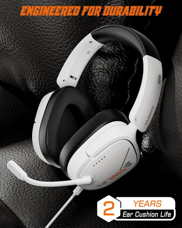 Detalle de NUBWO HG04L Gaming Headset (PS5/PS4, Xbox Series X|S/Xbox One, Switch) with 3.5mm Jack and unidirectional mic