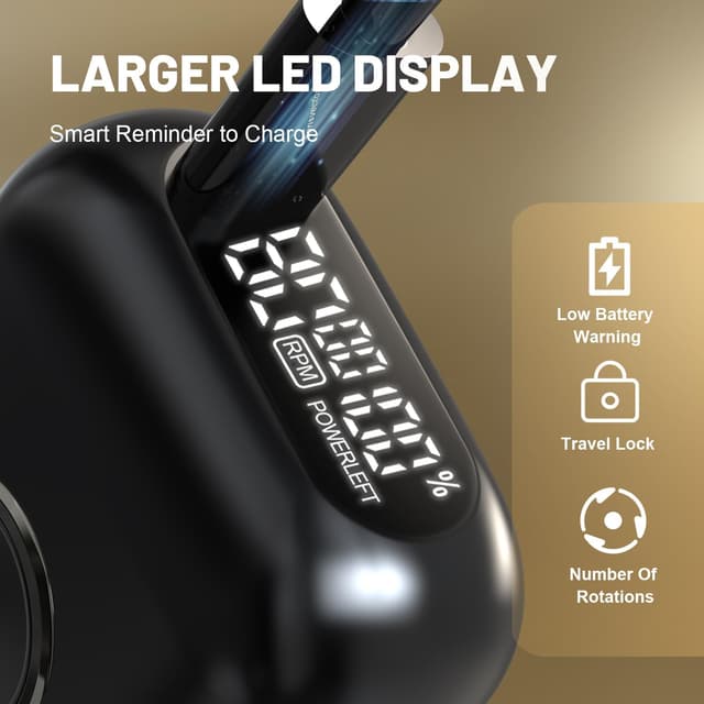 Detalle de VitezTab Foil Shaver Electric Razor: Mini electric shaver with 4 floating blades, 2-speed control, IPX7 and USB-C